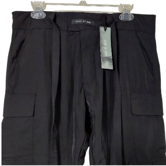 NWT! Fear of God Sixth Collection Men's Black Snap Cargo Pants - Med 34 x 30 - Picture 3 of 10